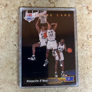 Shaquille O’Neal 92-93 upper deck trade card, great condition, but not certified